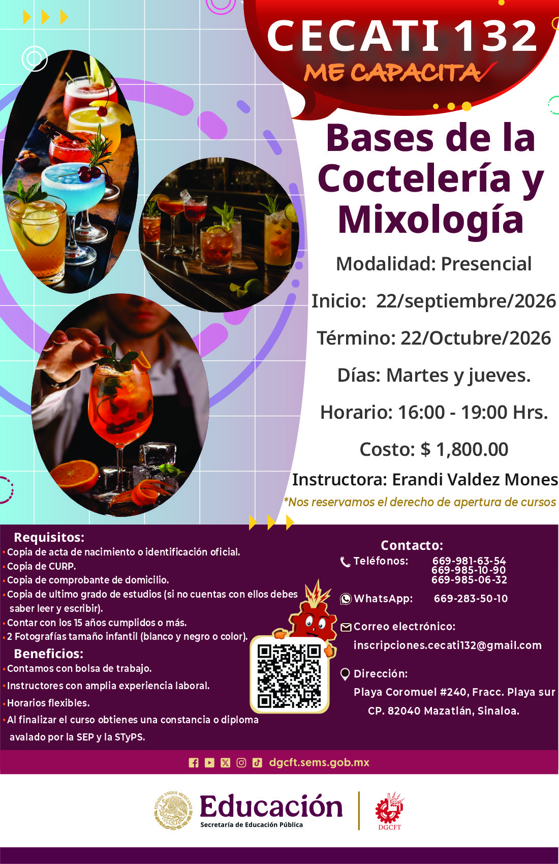 Bases de la Coctelería y Mixología